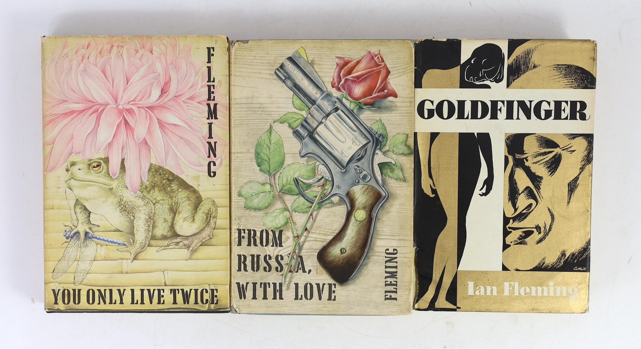 Fleming, Ian - You Only Live Twice, 1st edition, 8vo, original cloth, in unclipped d/j, ownership inscription to front fly leaf, Jonathan Cape, London, 1964; Goldfinger, Book Club Edition, in d/j, London, 1959 and From R